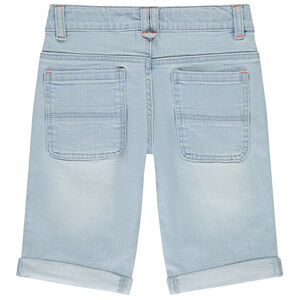 Bermuda en jean effets used et délavé garçon 