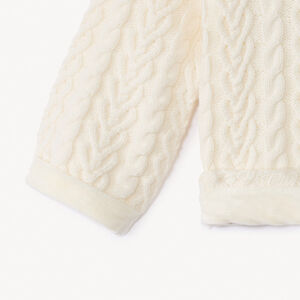 Veste à capuche en tricot doublé velours pour bébé 