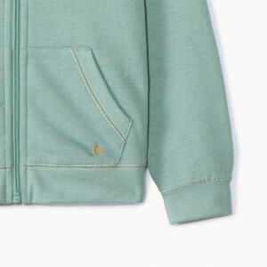 Gilet à capuche en molleton brodé cœur pour fille 