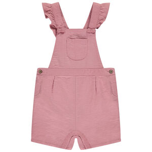 Salopette courte avec volants pour bébé fille 