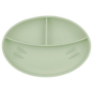 Assiette compartiments anti-dérapante Vert  