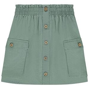 Jupe courte en toile avec poches et boutons pour fille 