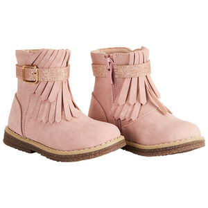 Bottines zippées à franges et paillettes pour bébé fille 