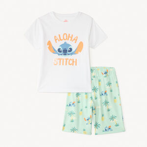 Set de pyjama court 2 pièces t-shirt + short Stitch Disney pour garçon  