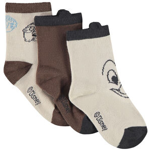 Lot de 3 paires de chaussettes fantaisie Tic & Tac Disney pour bébé garçon 