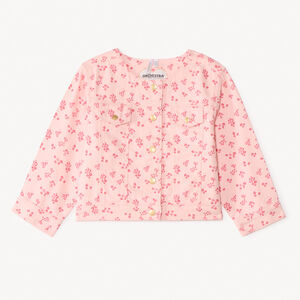 Veste en jean imprimée fleurs pour bébé fille 