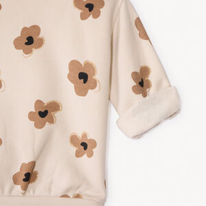 Sweat molleton oversize imprimé pour bébé fille 