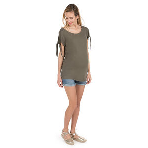 Short de grossesse en jean avec franges 