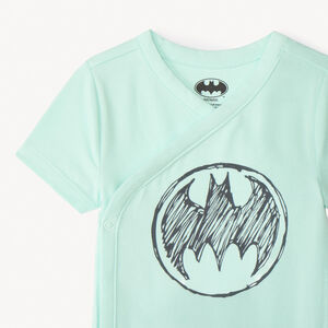 Lot de 3 bodies manches courtes Batman Warner pour bébé garçon avec ouvertures différentes selon l'âge 