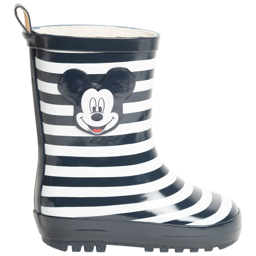Bottes De Pluie Enfant Vertbaudet - Taille 30, Imprimé Fleuri Marine, Semelle Antidérapante, Caoutchouc Souple