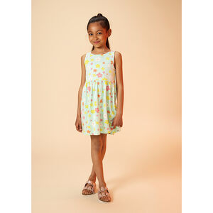 Robe à bretelles imprimé papillons pour fille 