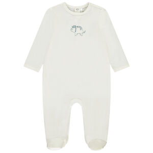 Dors-bien uni avec animal brodé pour bébé garçon 