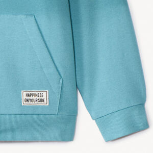 Sweat à capuche en molleton uni pour garçon 