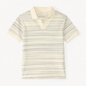 Polo manches courtes en maille fantaisie pour garçon 