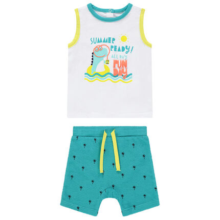 Ensemble Avec Debardeur Print Dinosaure Et Short En Eponge Orchestra Fr