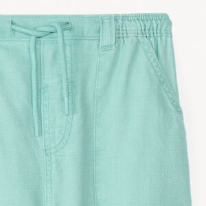 Pantalon en toile uni chevilles resserrées pour bébé garçon 