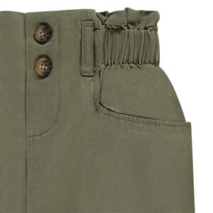 Pantalon paperpag fluide avec taille élastiquée pour fille 