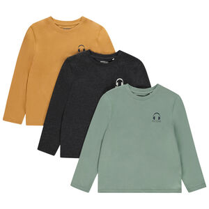 Lot de 3 t-shirts manches longues print casque pour garçon 