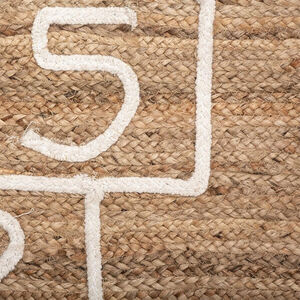 Tapis de chambre en jute Marelle 80 x 150 cm 