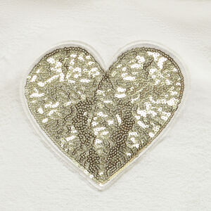 Sweat polaire avec coeur en sequins pour fille  
