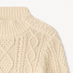 Pull en tricot torsadé et col montant pour bébé garçon 