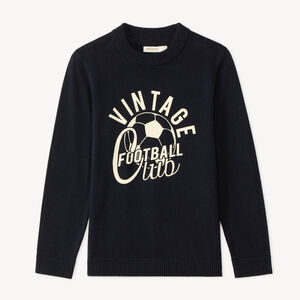 Pull garçon manches longues en tricot imprimé fantaisie 