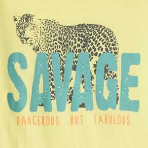 T-shirt manches courtes uni print fantaisie garçon 