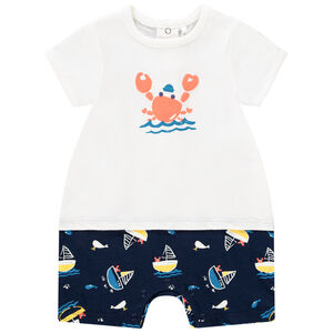 Combinaison courte en maille effet 2-en-1 pour bébé garçon 