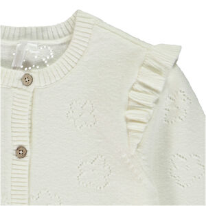 Gilet en tricot pointelle fleuri pour bébé fille 