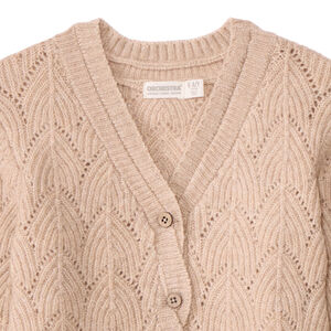 Gilet en tricot fantaisie avec ouverture en torsade pour fille  