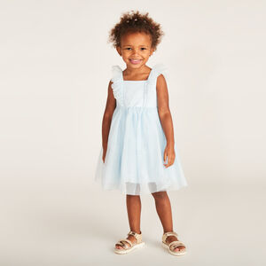 Robe en tulle pailletée manches papillon pour bébé fille 