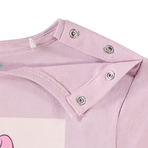 T-shirt manches courtes uni avec print Minnie Disney pour bébé fille 