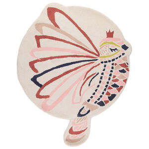 Tapis tufté à la main imprimé oiseau  