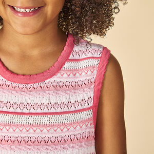 Robe sans manches en crochet fantaisie pour fille 