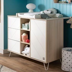 Commode 1 porte + 3 tiroirs + 3 niches - Happy 