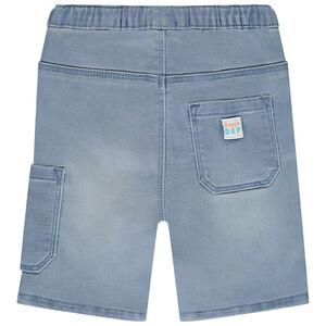 Bermuda effet denim avec poches et print embossé pour bébé garçon 