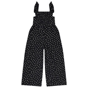 Combinaison longue effet froissé imprimé pois pour fille 