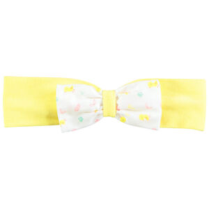 Bandeau uni en jersey avec noeud fantaisie pour bébé fille 
