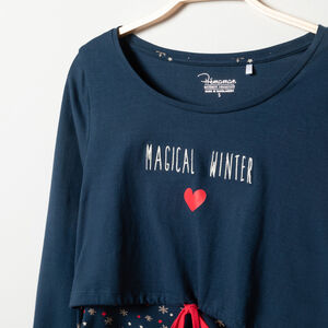 Chemise de nuit de grossesse et d'allaitement effet 2 en 1 