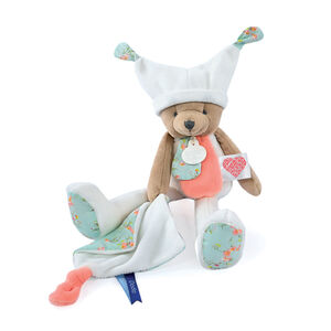 Doudou pantin ours et mouchoir 3 histoires blanc 