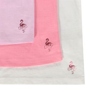 Lot de 3 t-shirts manches courtes en coton unis fille 
