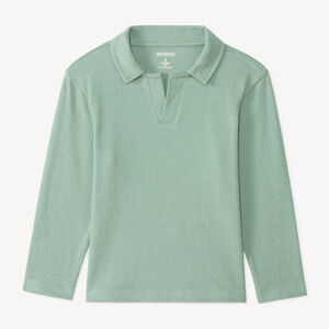 Polo manches longues uni pour garçon 
