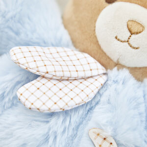 Peluche ours Patapouf 25cm bleu 