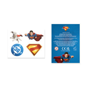 Planche de tatouages éphémères Superman Warner 2025 