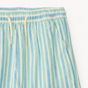 Short en toile à rayures pour garçon 
