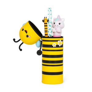 Trousse 2 en 1 en silicone Kawaii Abeille 