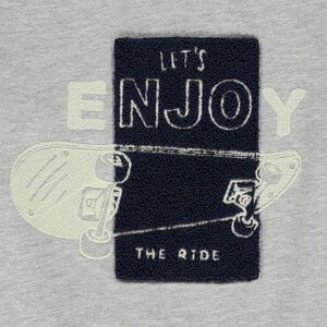 T-shirt manches longues à print et bouclettes pour garçon 