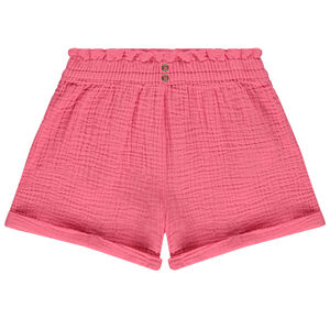 Short uni en double gaze pour fille 