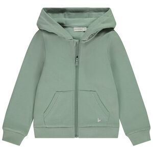 Gilet à capuche en molleton uni pour fille 