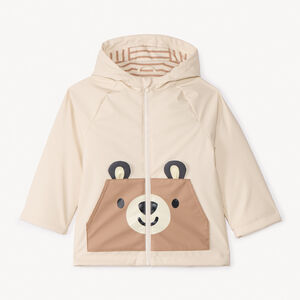 Parka déperlante à poches ludiques ourson pour bébé garçon 